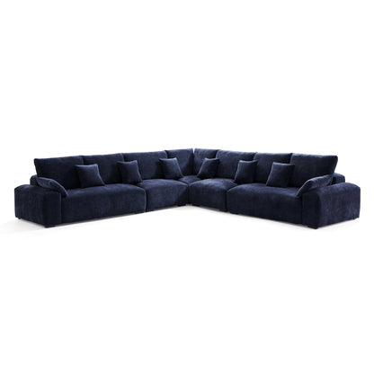 The Empress Navy Blue Corner Sectional-hidden