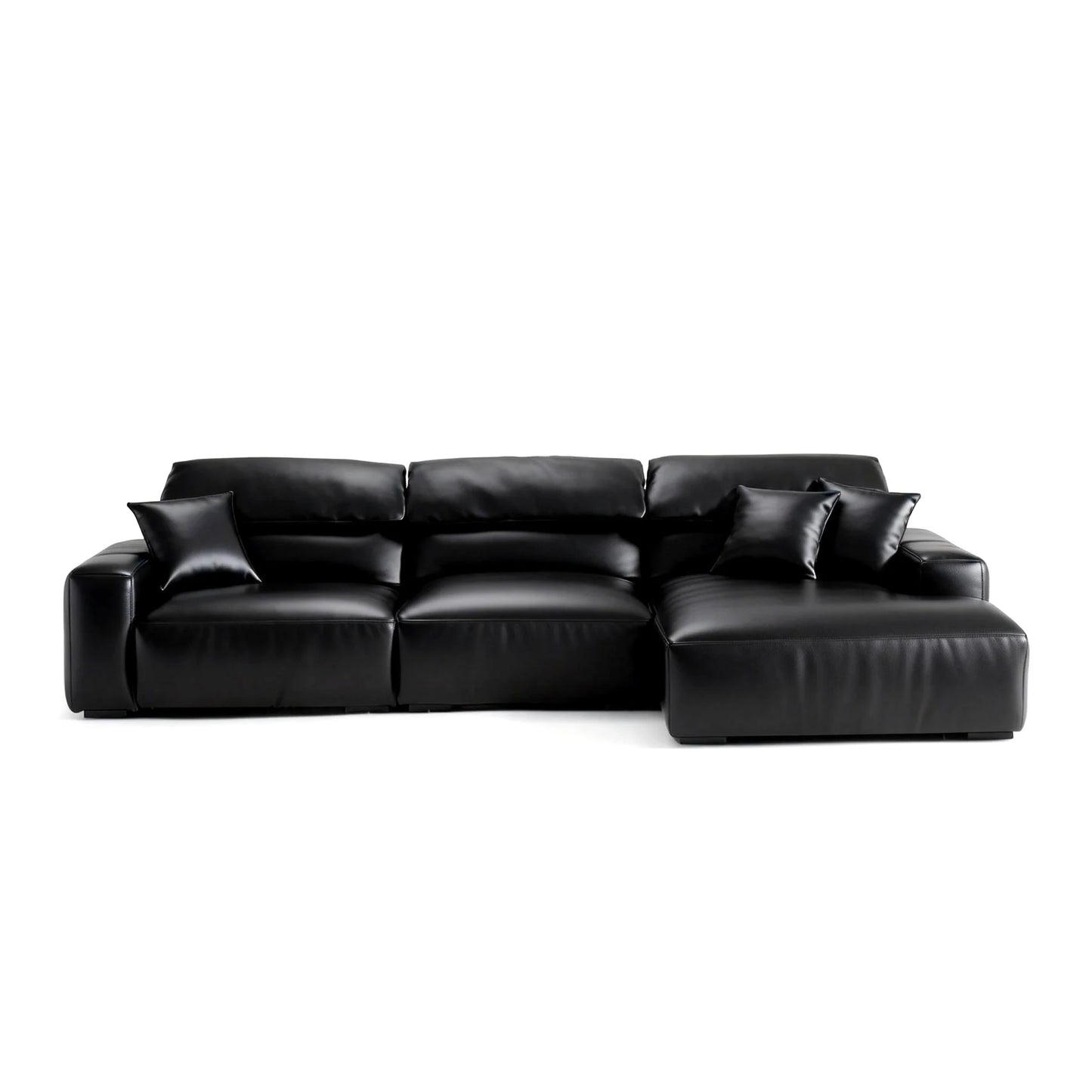Chestnut Brown Leather Sectional