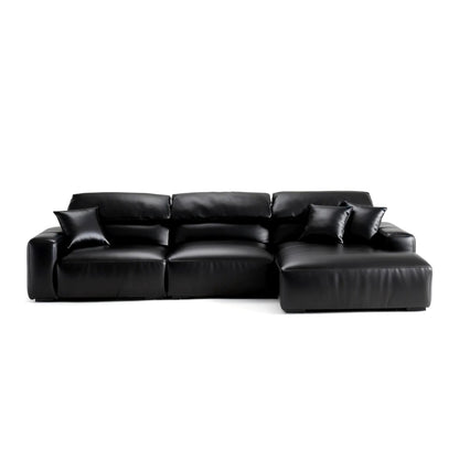 Chestnut Brown Leather Sectional