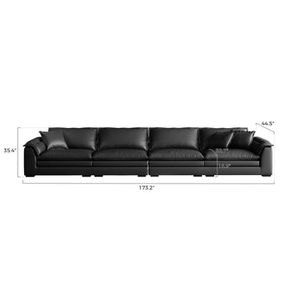 Sandwich Genuine Leather Sofa