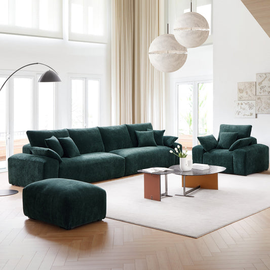 The Empress Green Sofa Set-Green