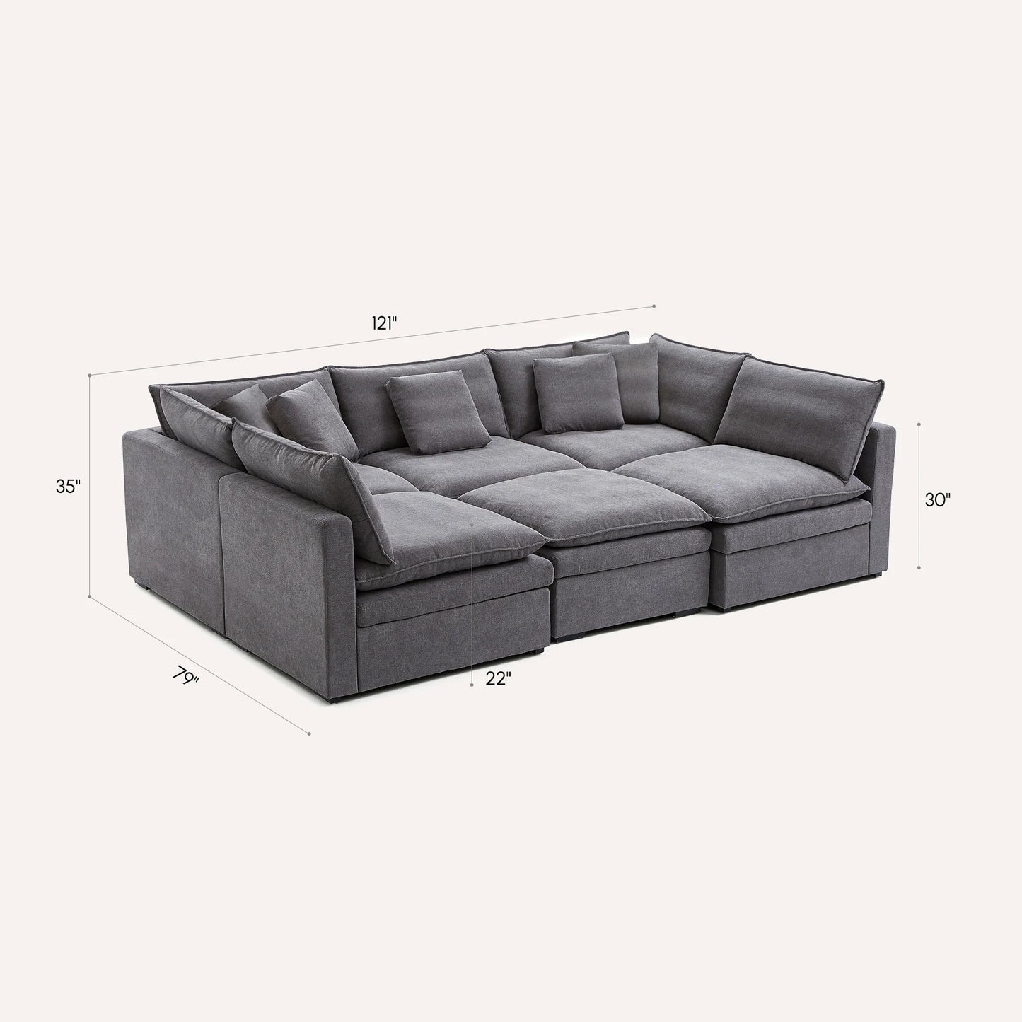 Burger Modular U-Sectional