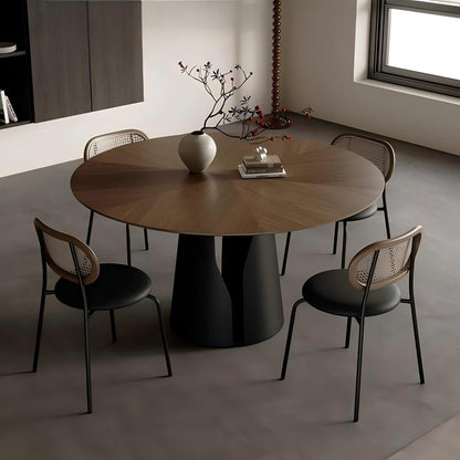 Lunaro Wood Steel Dining Table