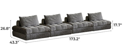 Block Modular Gray Sectional