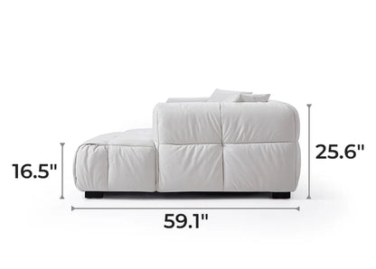 Boba Cream Leathaire Sectional Sofa