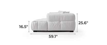Boba Cream Leathaire Sectional Set
