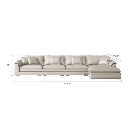 Sandwich Genuine Leather Sofa
