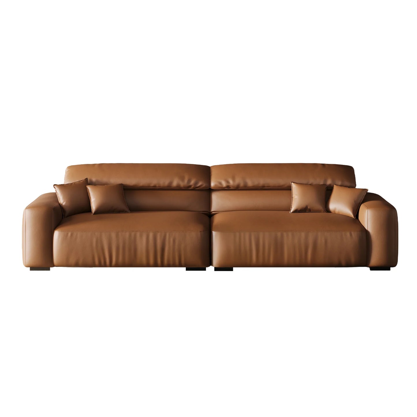 Chestnut Brown Leather Sofa