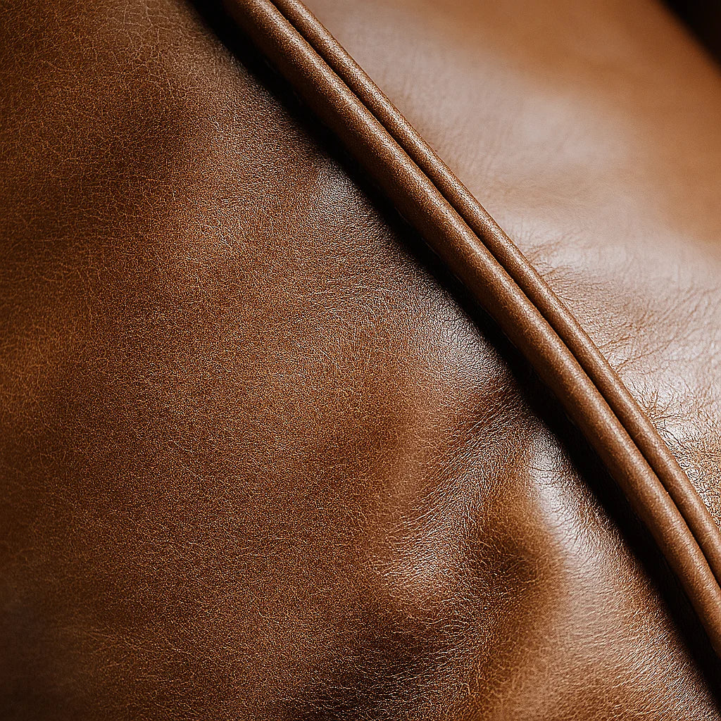 Vanilla Brown Leather Sofa