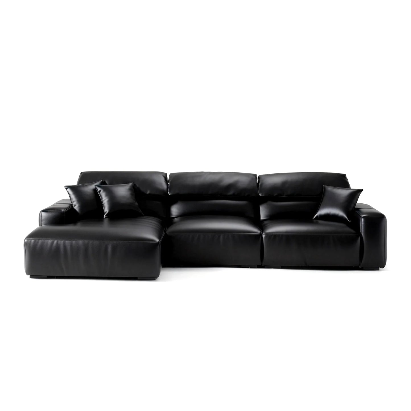 Chestnut Brown Leather Sectional