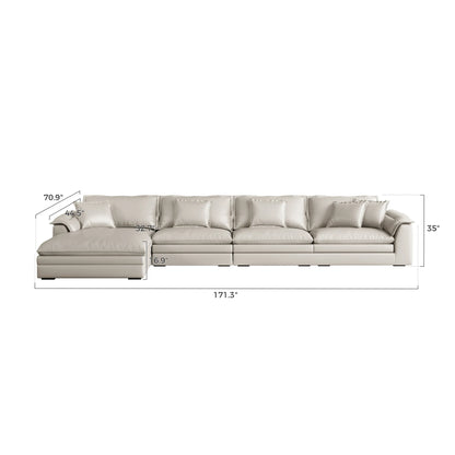 Sandwich Genuine Leather Sofa
