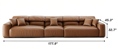 Chestnut Brown Leather Sofa