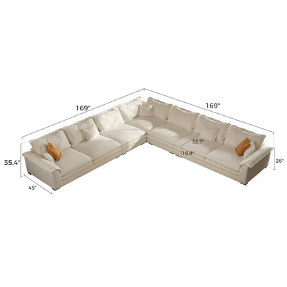 Sandwich Corner Sectional Set / Air Leather
