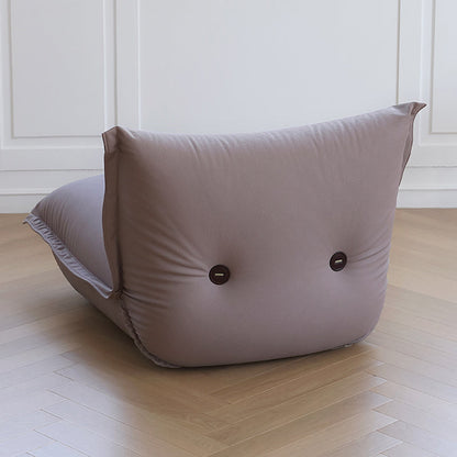 Teddy Minimalist Bean Bag Armless Chair & Lounger-Purple