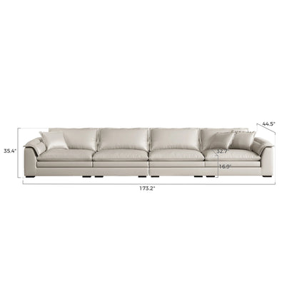 Sandwich Genuine Leather Sofa