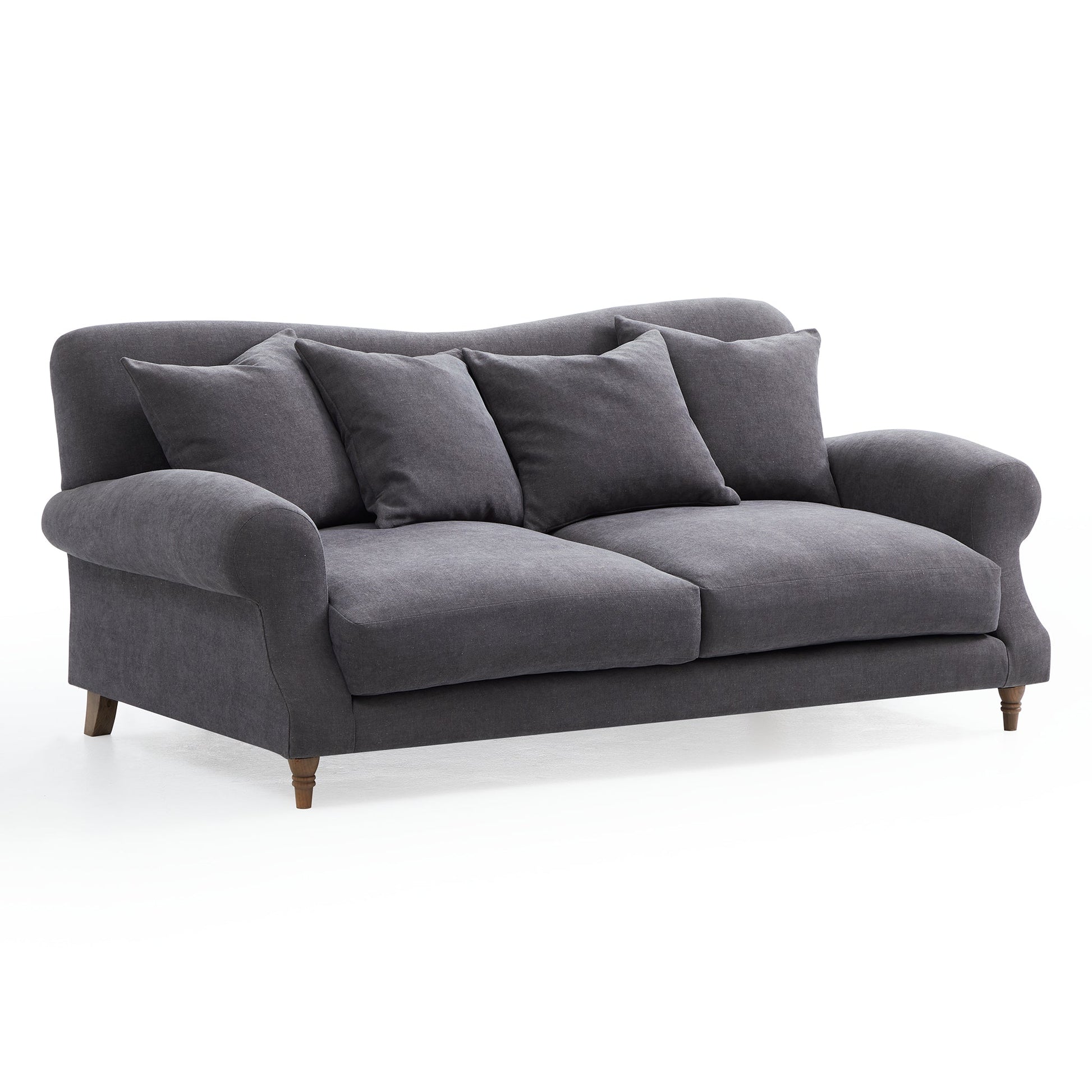 Isabelle Vintage Gray Fabric Sofa-Gray