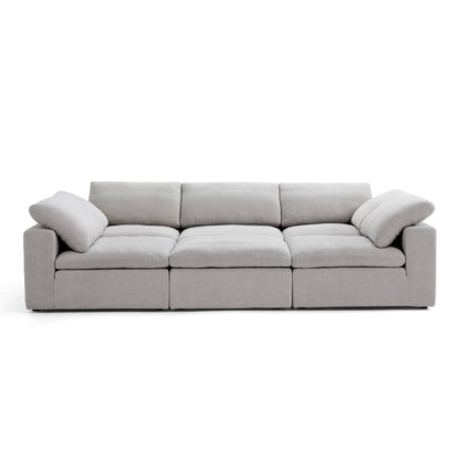 Tender Wabi Sabi Light Gray Sofa Bed-Gray-128.0"