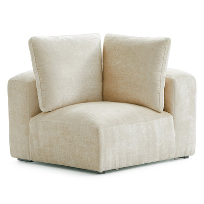 The Empress Yellow Sofa Set-Beige