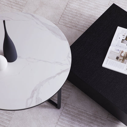 Clarence Round & Square Coffee Table Set-31.5″ & 27.6″