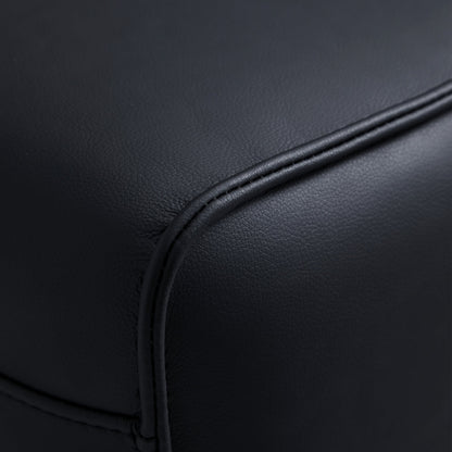Domus High Back Modular Leather Sofa-Black