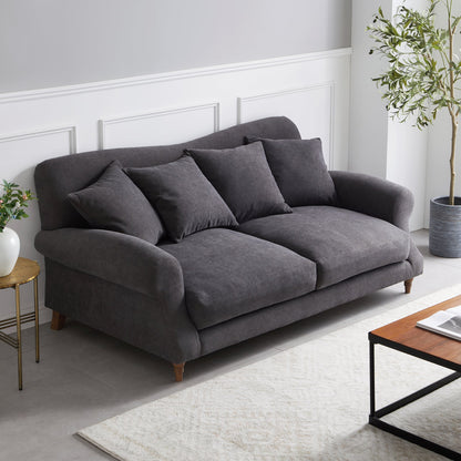 Isabelle Vintage Gray Fabric Sofa-Gray