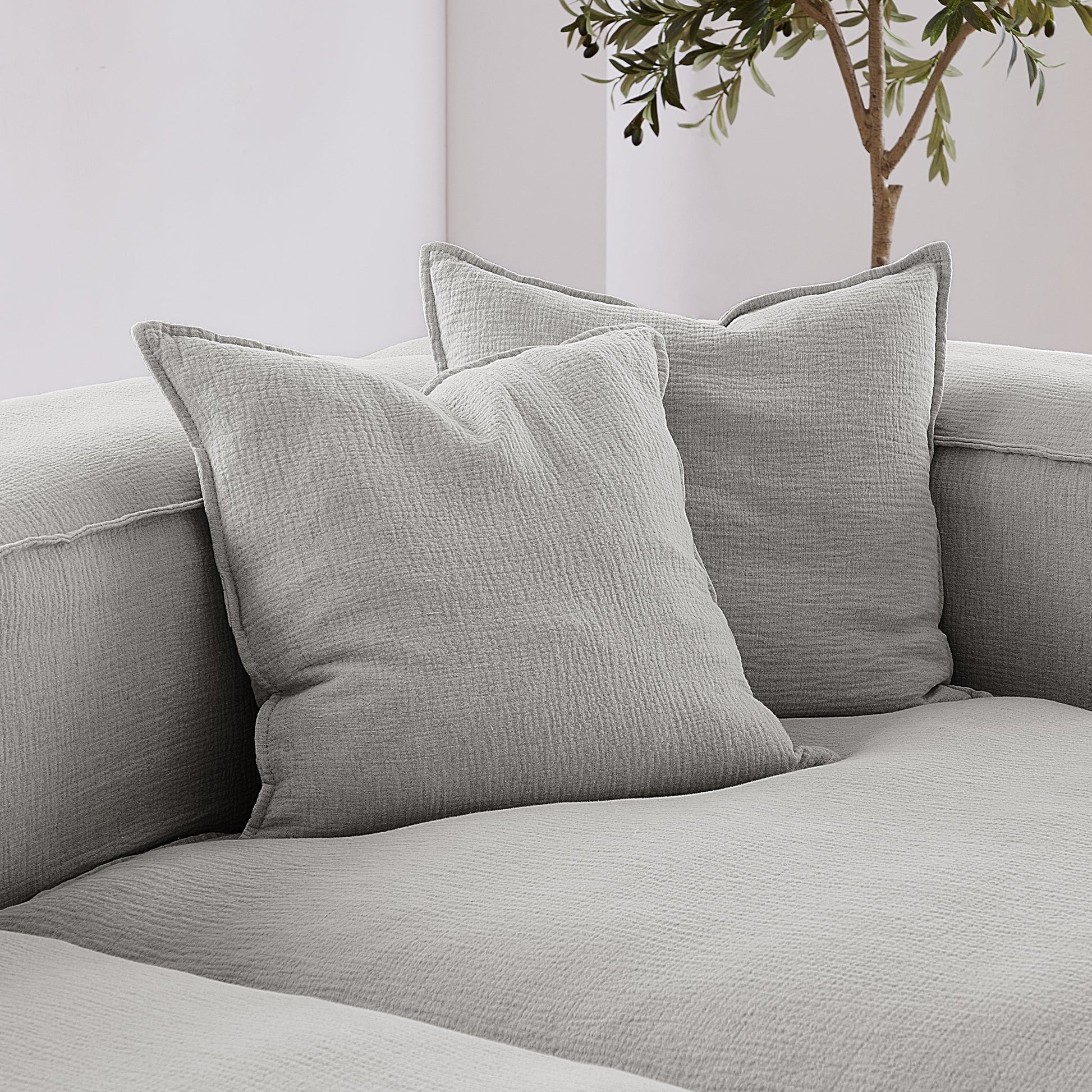 Freedom Modular Khaki Sectional Sofa-Gray