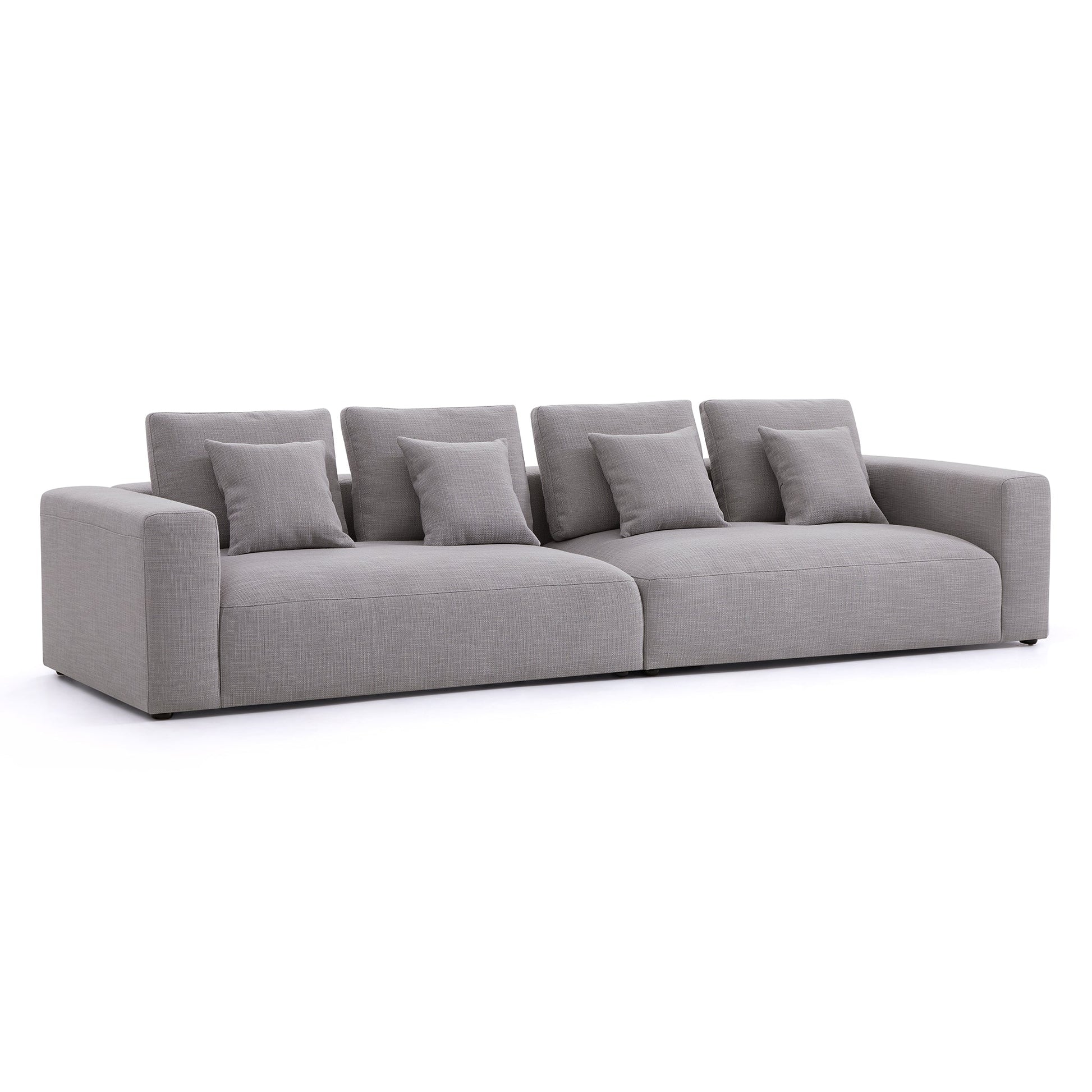 Nathan Modular Light Gray Polyester Fabric Sofa-Light Gray