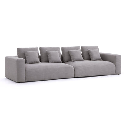 Nathan Modular Light Gray Polyester Fabric Sofa-Light Gray