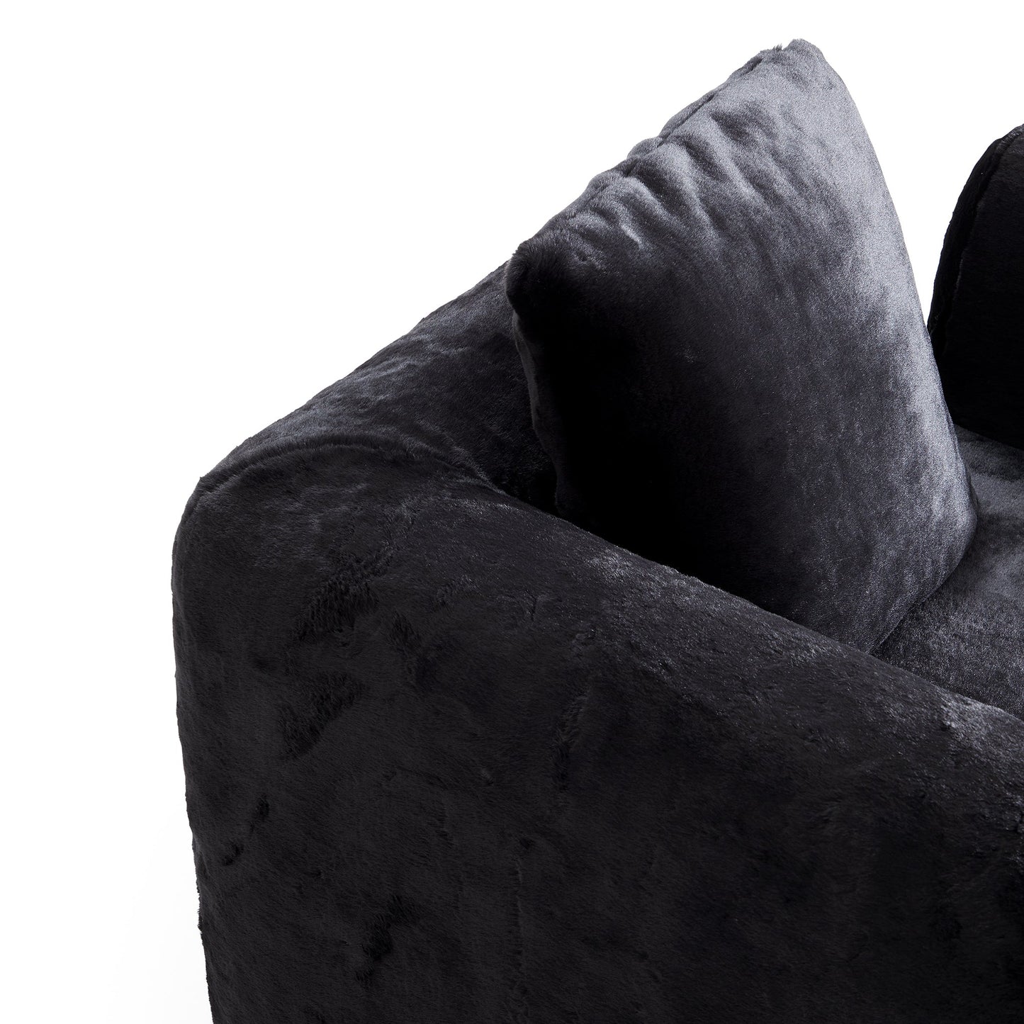 Obsidian Plush Accent Chair-Black