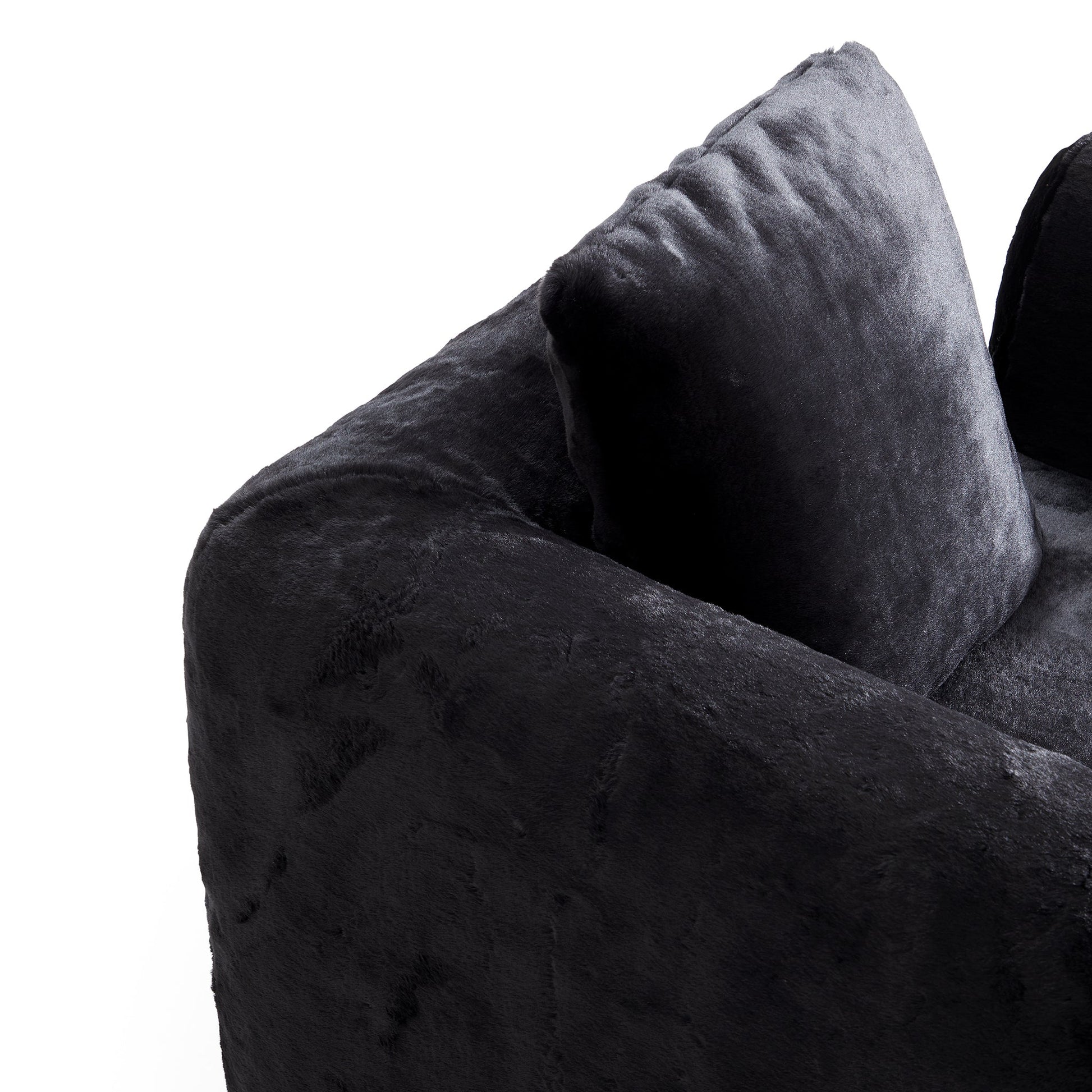 Obsidian Plush Accent Chair-Black