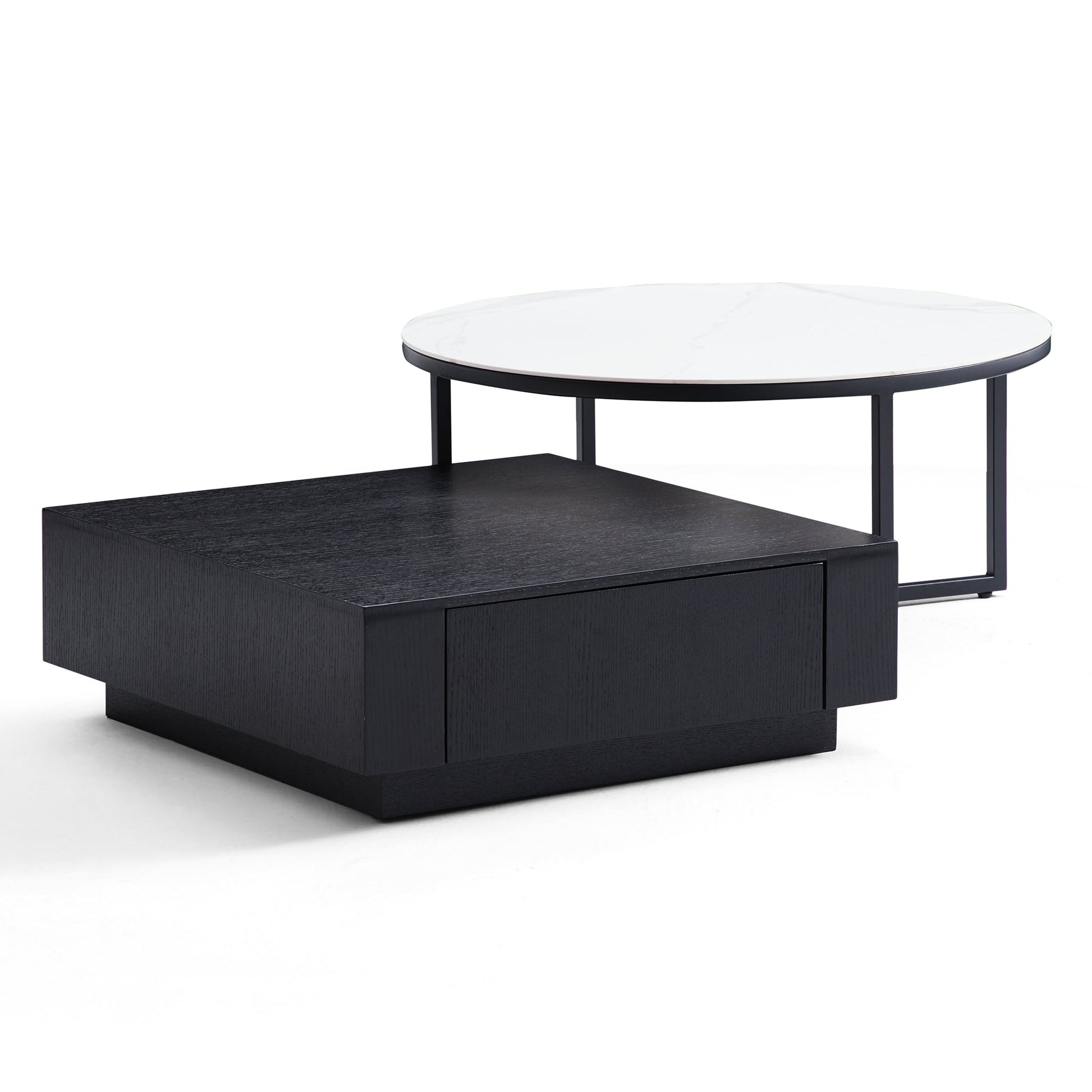 Clarence Round & Square Coffee Table Set-31.5″ & 27.6″
