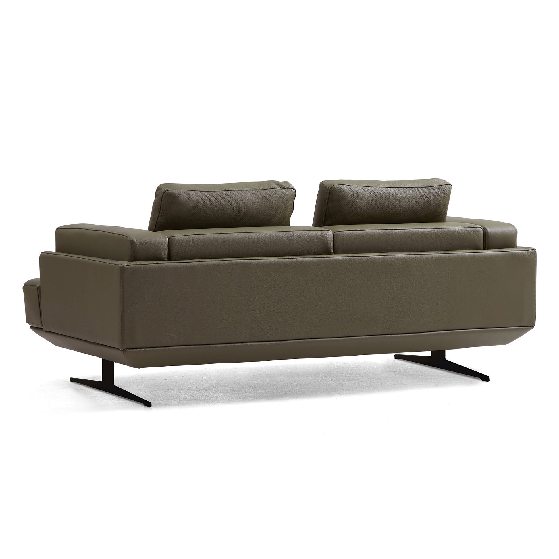 Olivia Top Grain Genuine Leather Sofa-Olive