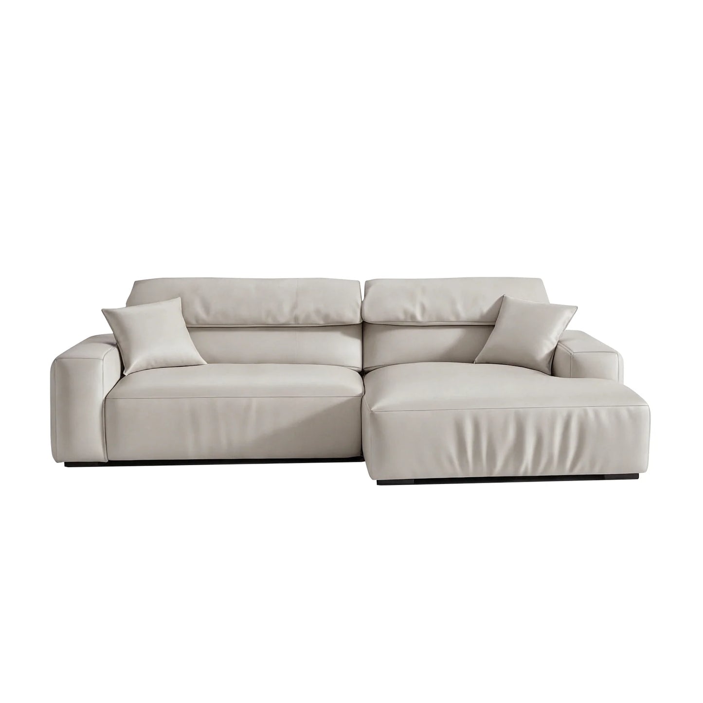 Chestnut Brown Leather Sectional