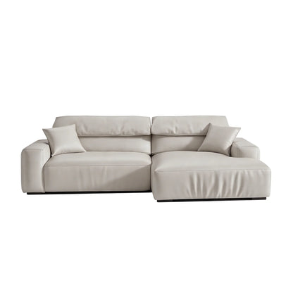 Chestnut Brown Leather Sectional
