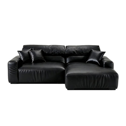 Chestnut Brown Leather Sectional