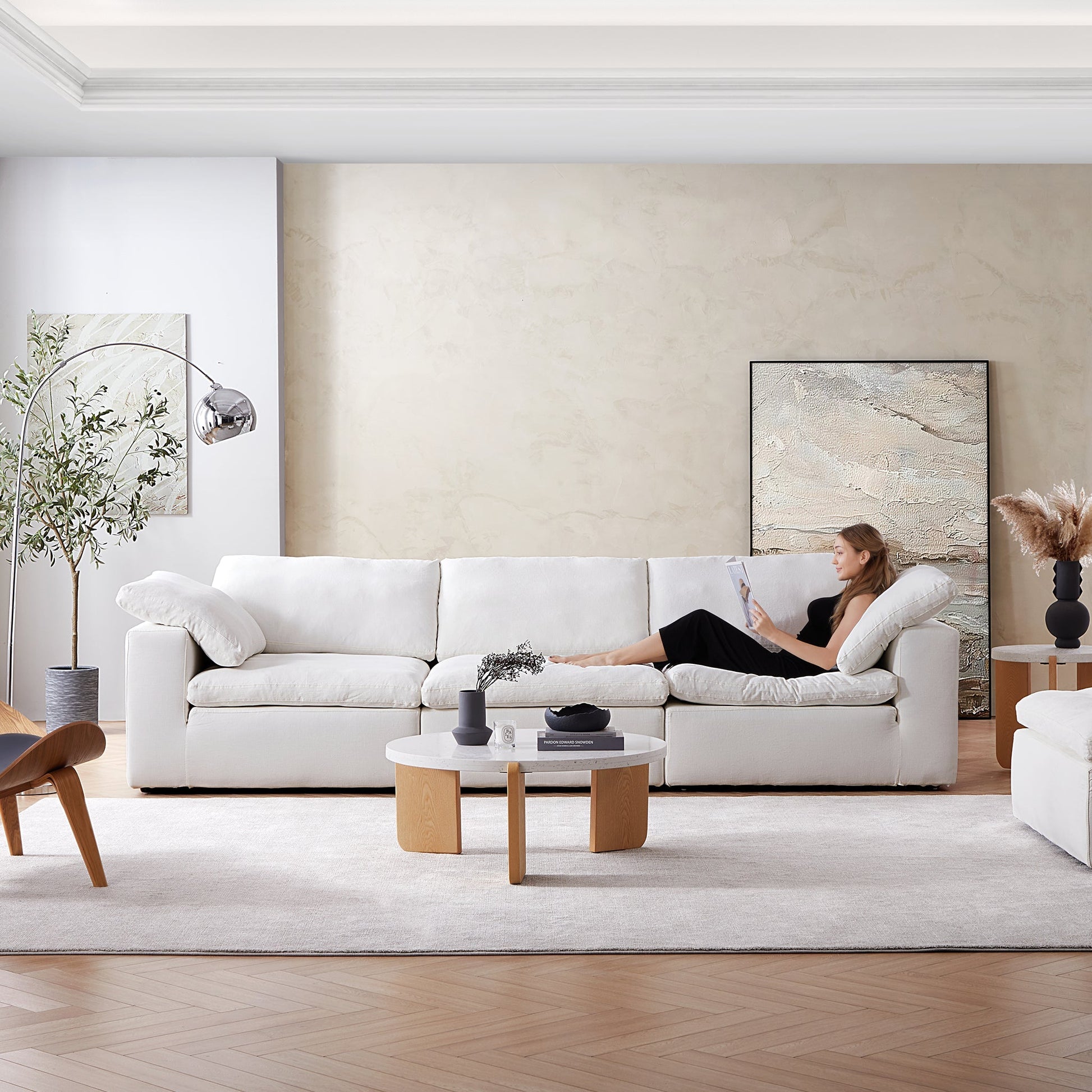 Tender Wabi Sabi Sand Sofa-White