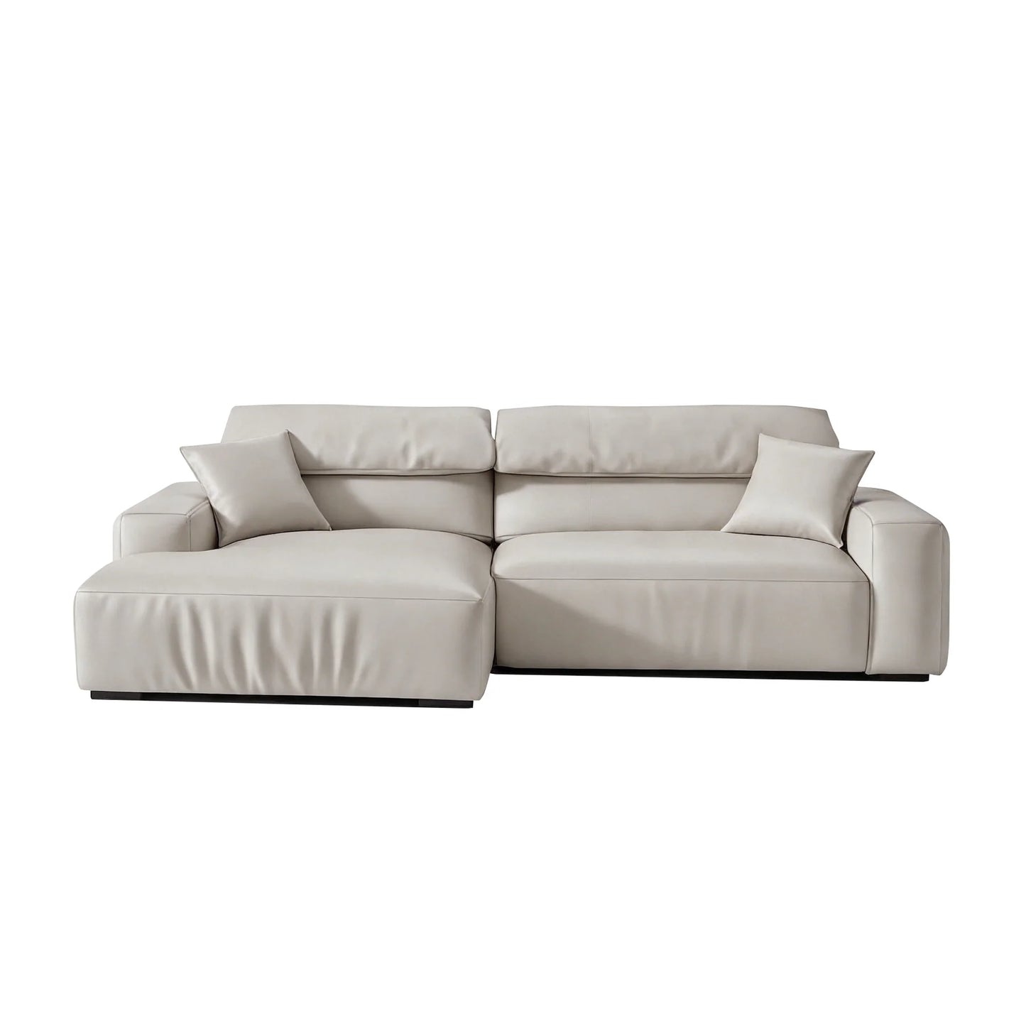 Chestnut Brown Leather Sectional