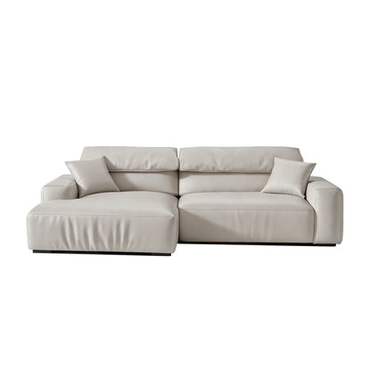 Chestnut Brown Leather Sectional