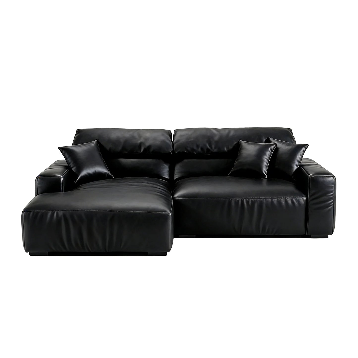 Chestnut Brown Leather Sectional