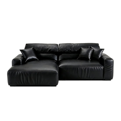 Chestnut Brown Leather Sectional