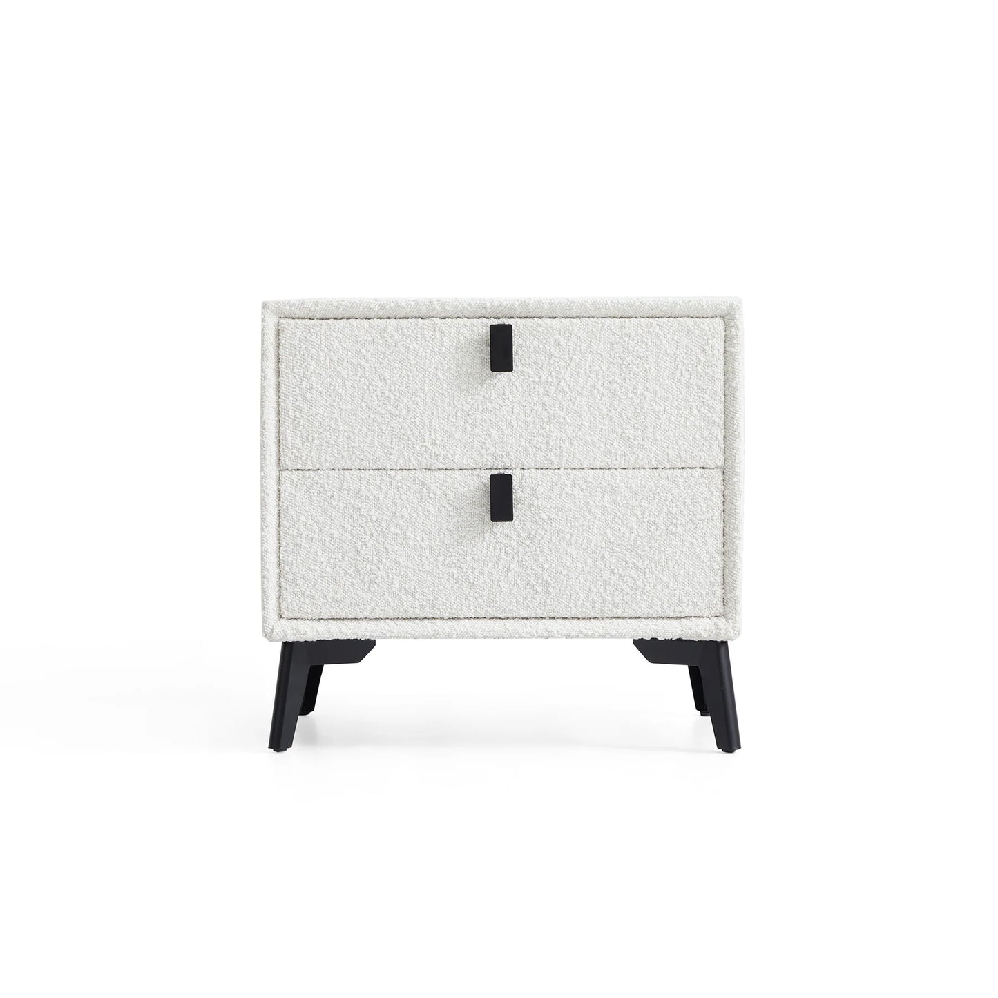 Cushy Boucle Fabric Nightstand