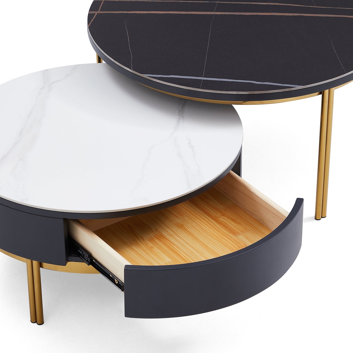 Noble Gilded Coffee Table Set-30.3″ & 25.6″