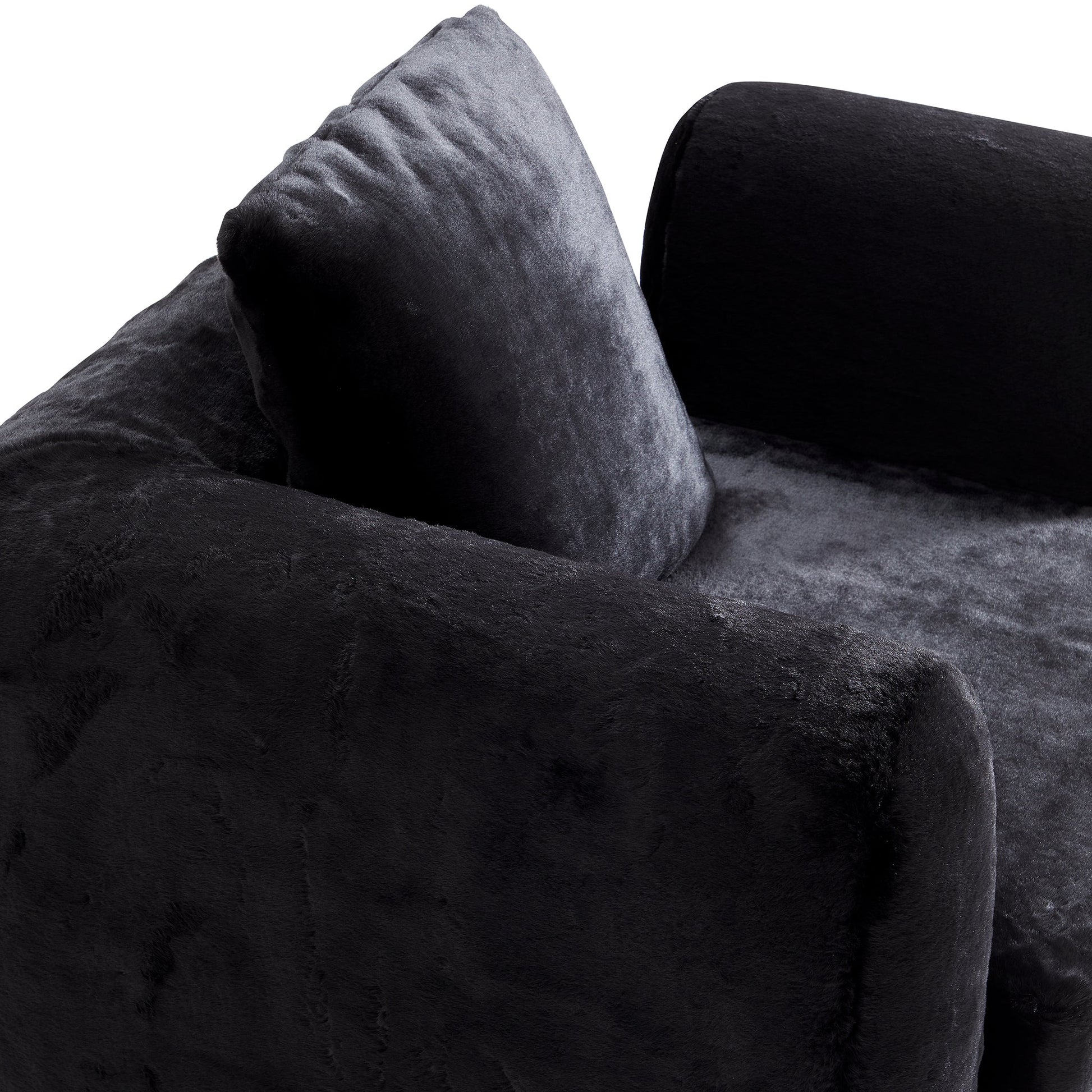 Obsidian Plush Accent Chair-Black