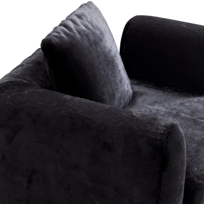 Obsidian Plush Accent Chair-Black