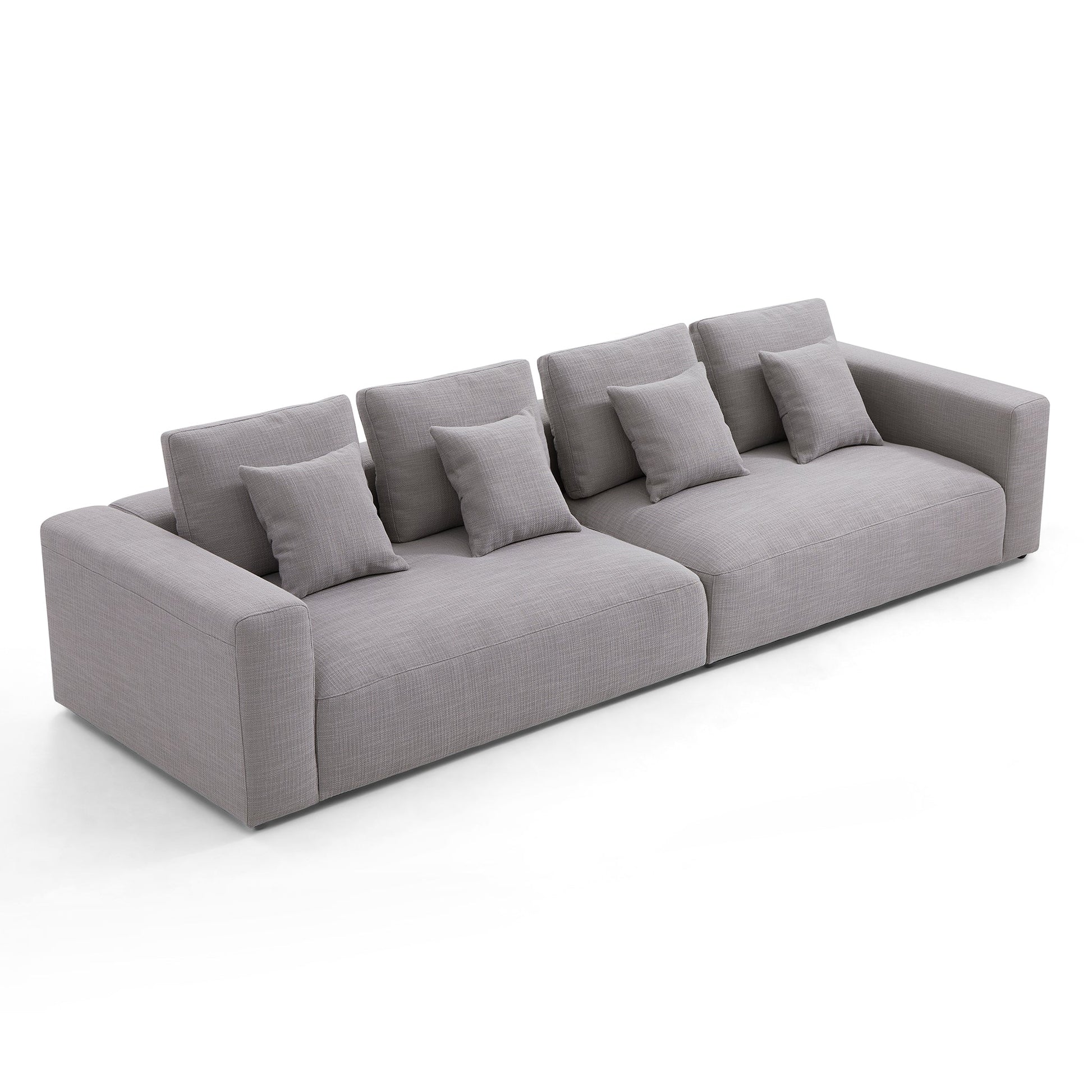Nathan Modular Light Gray Polyester Fabric Sofa-Light Gray