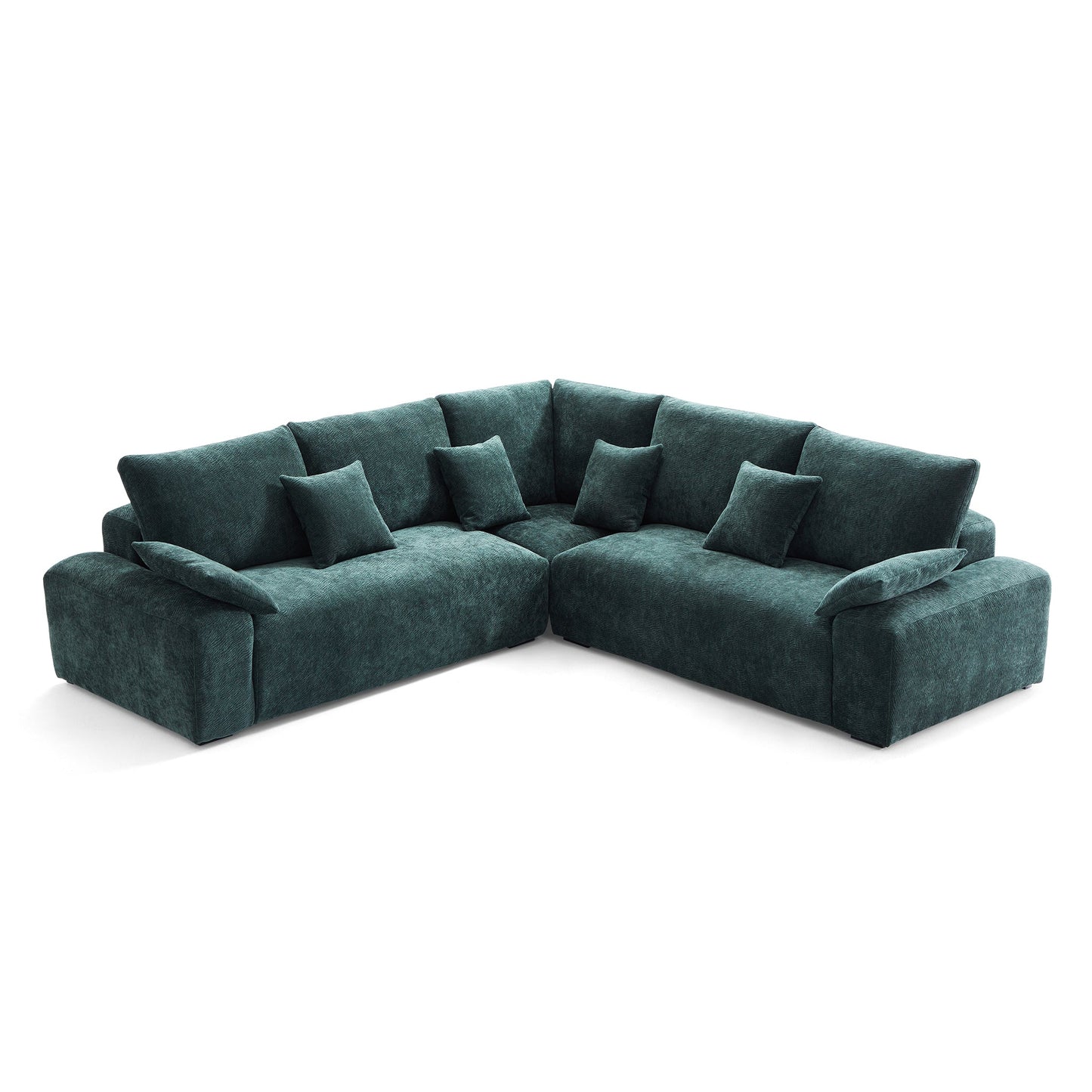 The Empress Green Corner Sectional-Green-109.5"