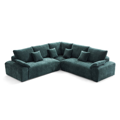 The Empress Green Corner Sectional-Green-109.5"