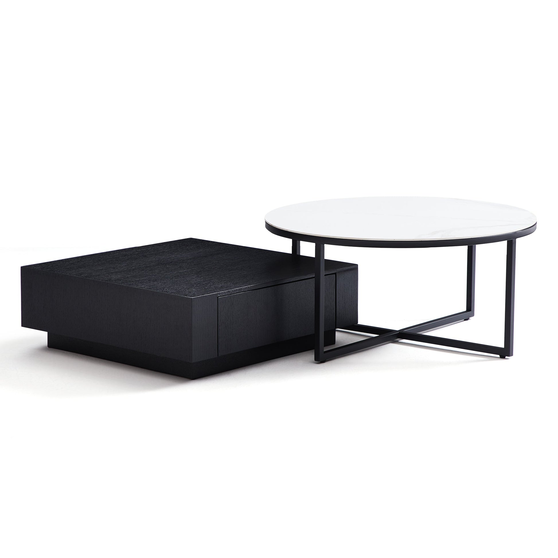 Clarence Round & Square Coffee Table Set-31.5″ & 27.6″
