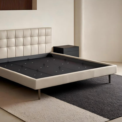 Mocha Slice Leather Bed-Beige