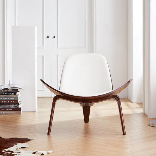 Mermaid Wegner White Shell Chair-White